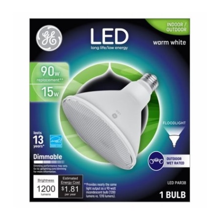 Current GE 15W WHT Par38 Bulb 93130310
